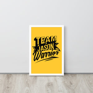 Team Jason Warrior Framed poster